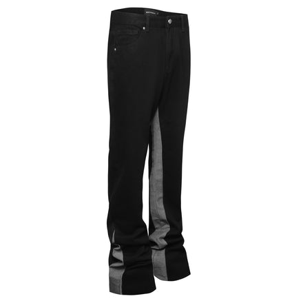 Flare Denim - Nero a contrasto 