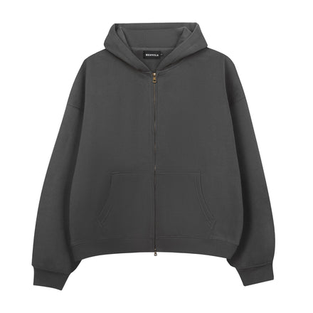 Felpa con cappuccio Premium - Grigio lavato 